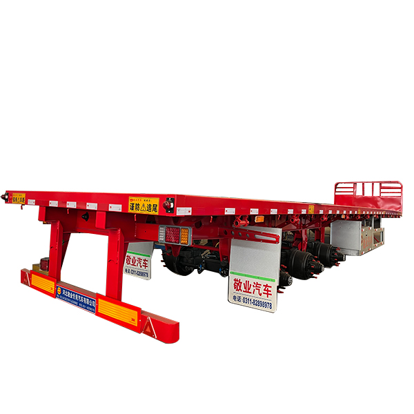 Flatbed truck transport semi-trailer